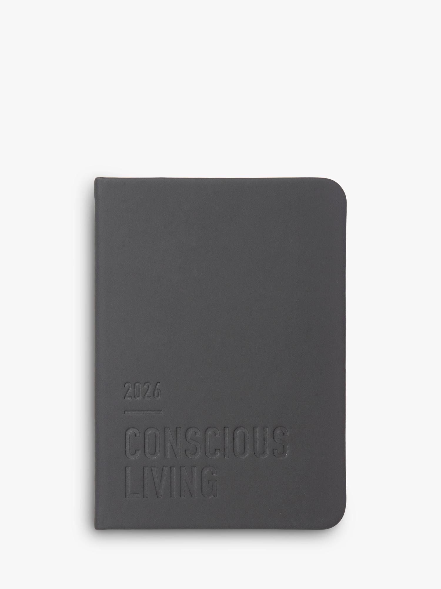 Letts A6 Conscious week to view 2026 diary in slate, UK version