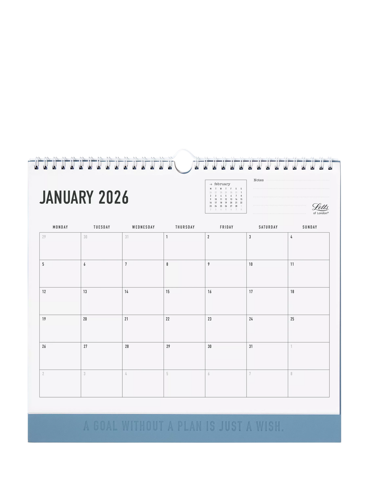 Letts Conscious 2026 Ocean Wall Calendar, UK version