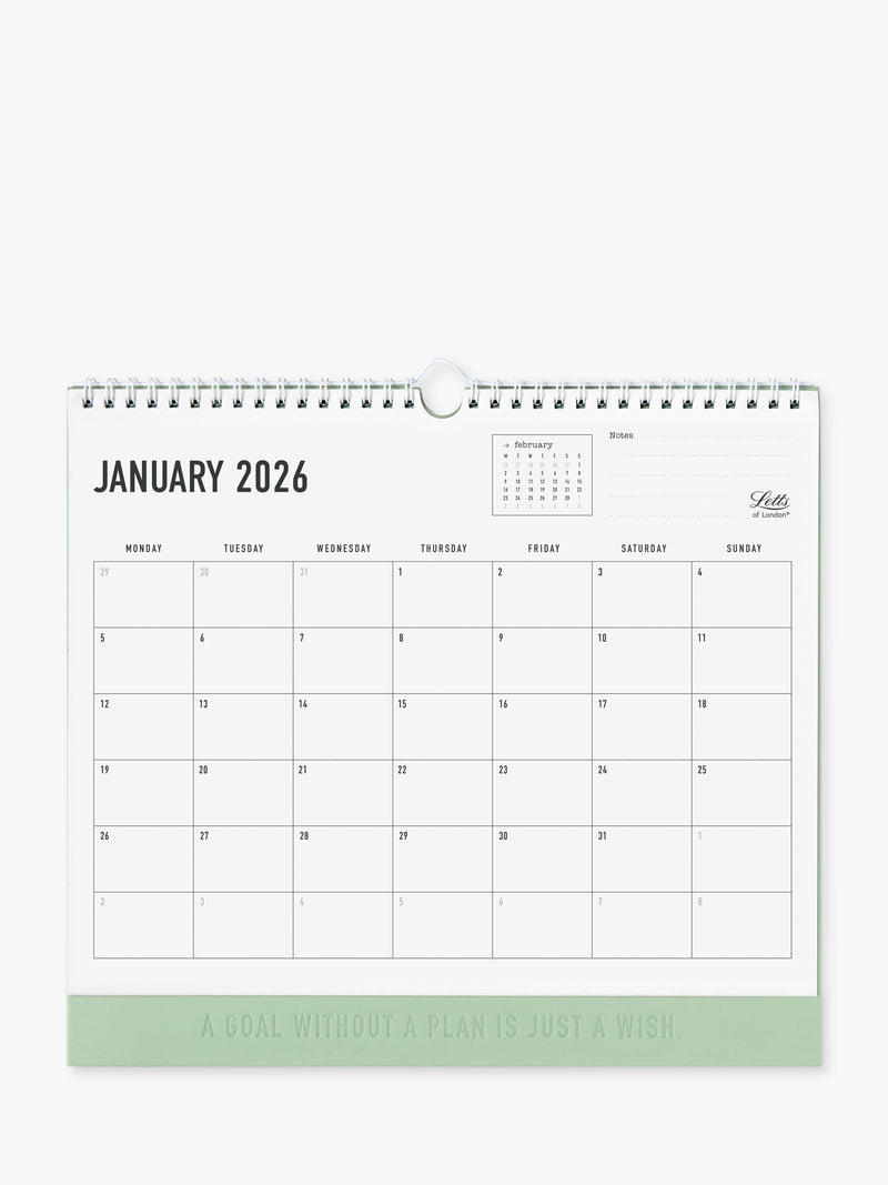 Natural Earthy Colored Wall Calendar 2026 with Soy Ink