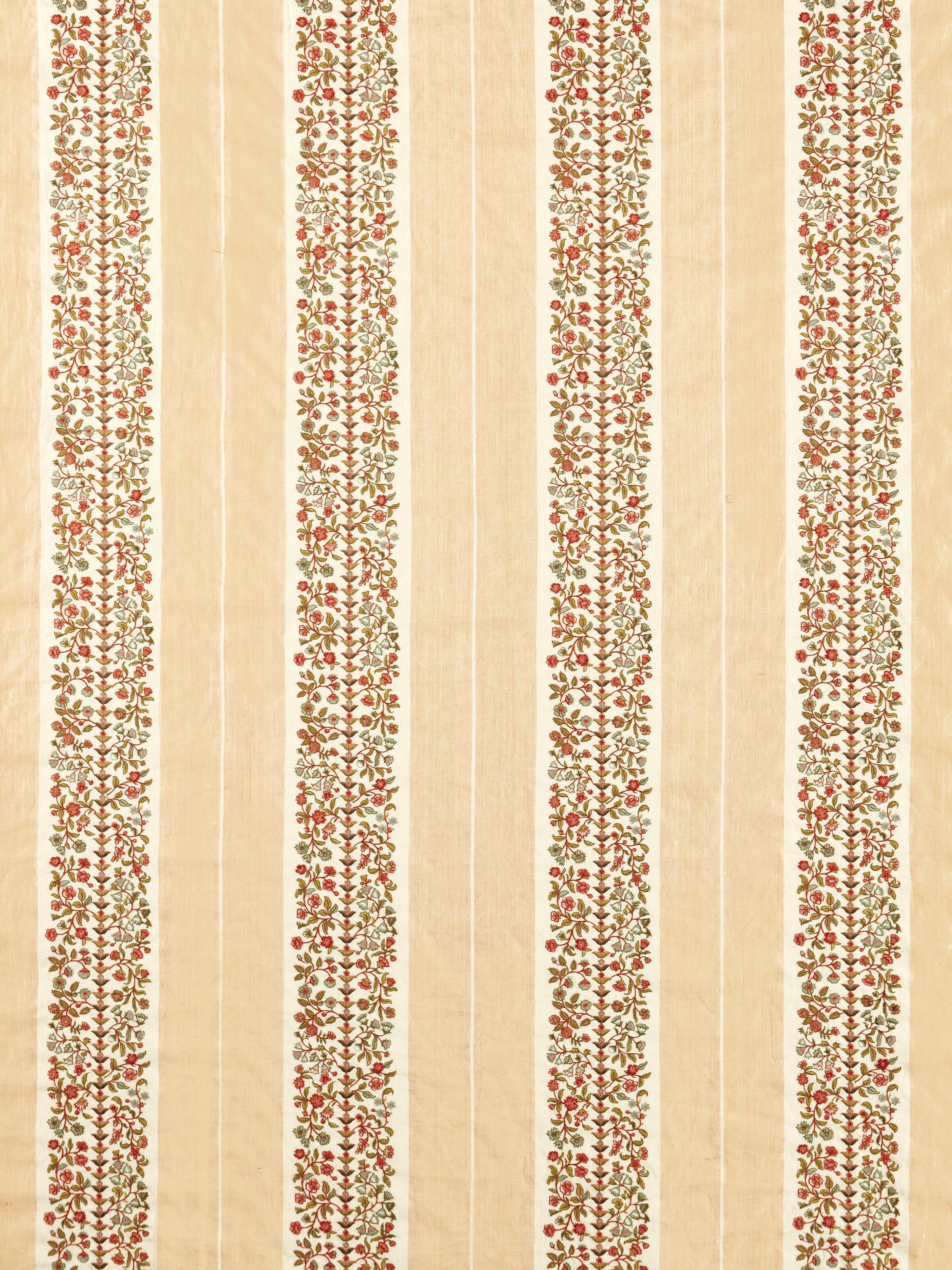 Sanderson Pergola Stripe embroidered fabric, UK version