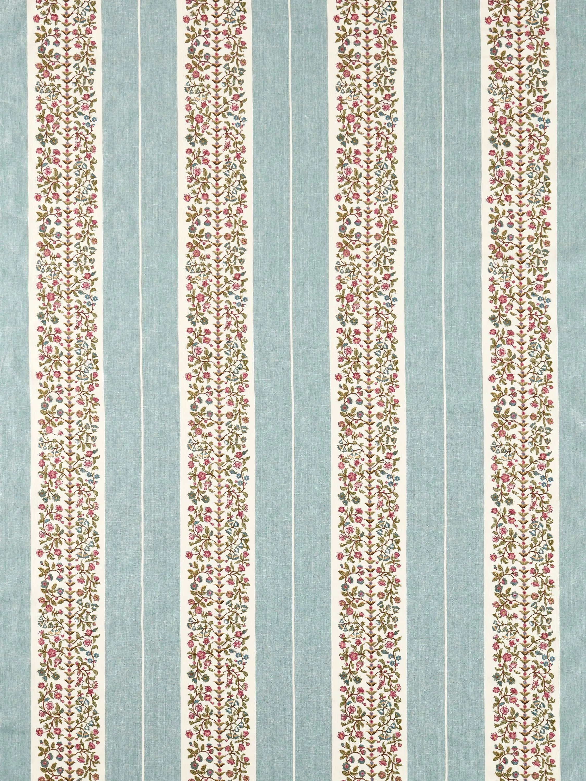 Sanderson Pergola Stripe embroidered fabric, UK version