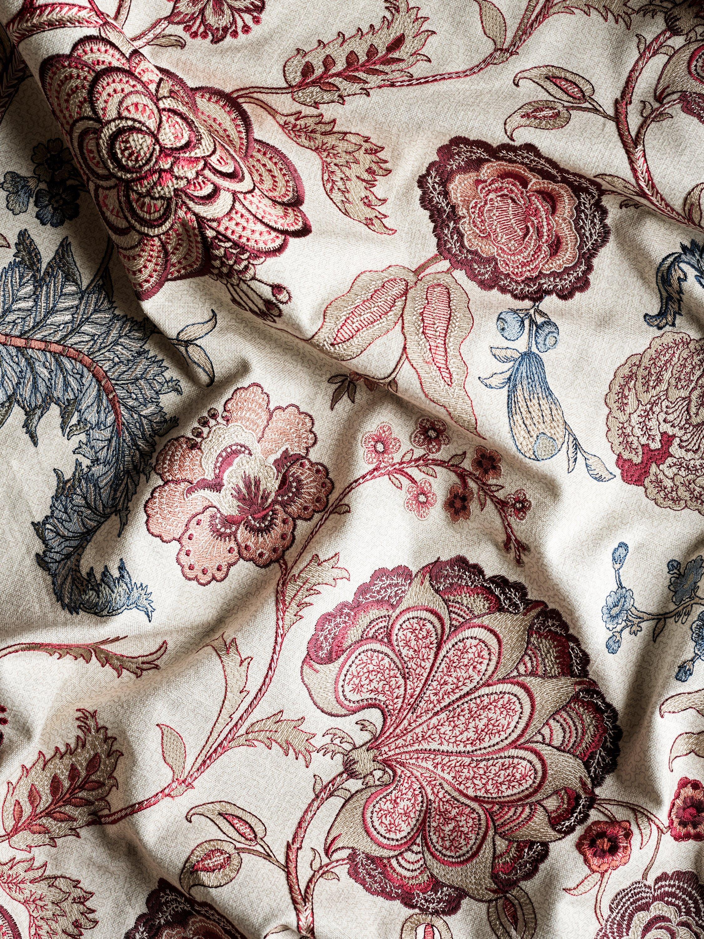 Sanderson Salisbury embroidered furnishing fabric - British product