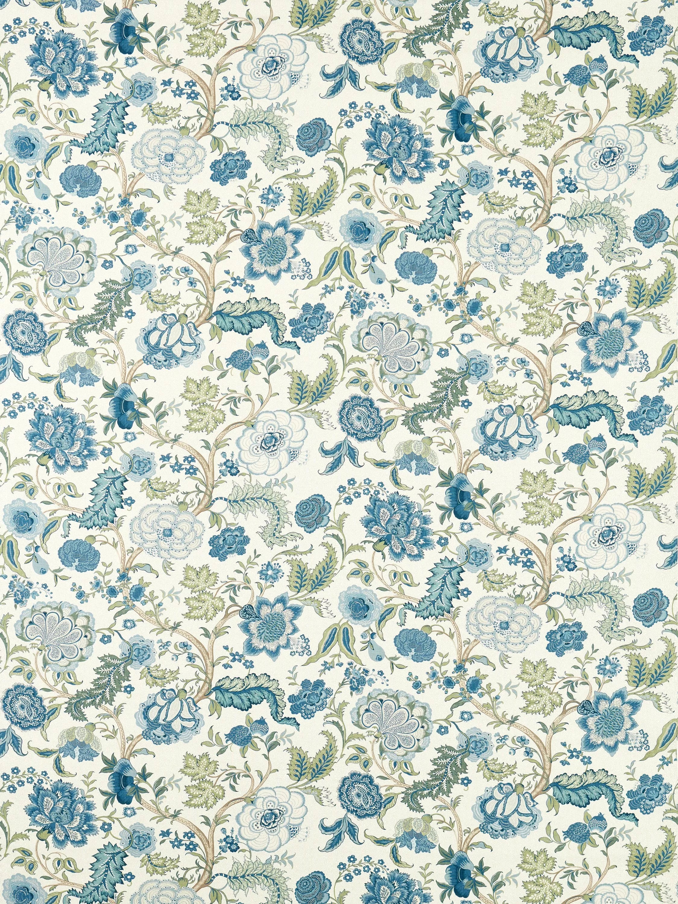 Sanderson Salisbury Jacobean Furnishing Fabric, Tetbury Blue