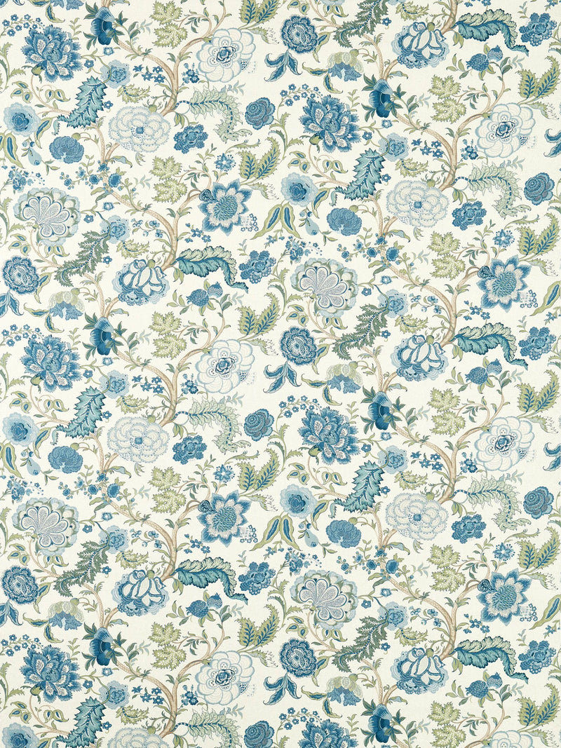 Sanderson Salisbury Jacobean Furnishing Fabric, Tetbury Blue