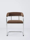 John Lewis Curve armchair pair chrome chenille, UK version