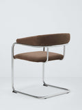 John Lewis Curve armchair pair chrome chenille, UK version