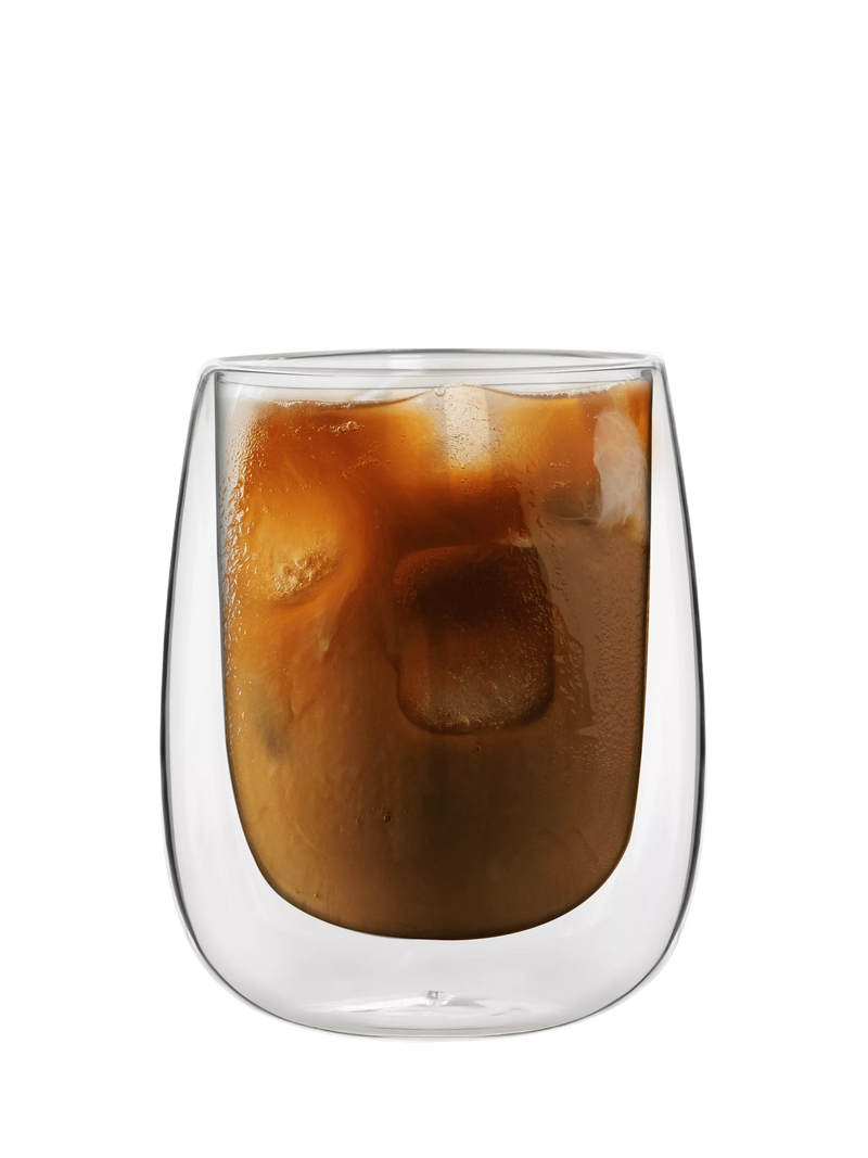 Bialetti Verona double walled coffee glasses set of 2 250ml clear, imported from the UK