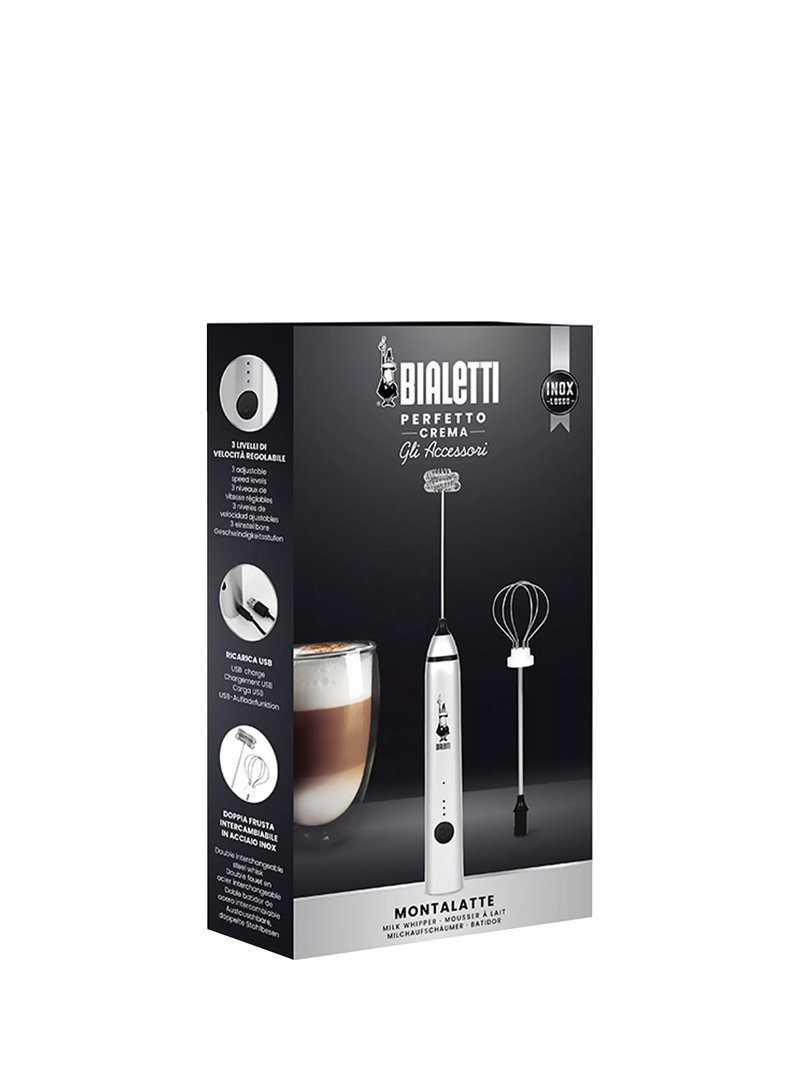 Bialetti cordless handheld milk frother set (British brand)