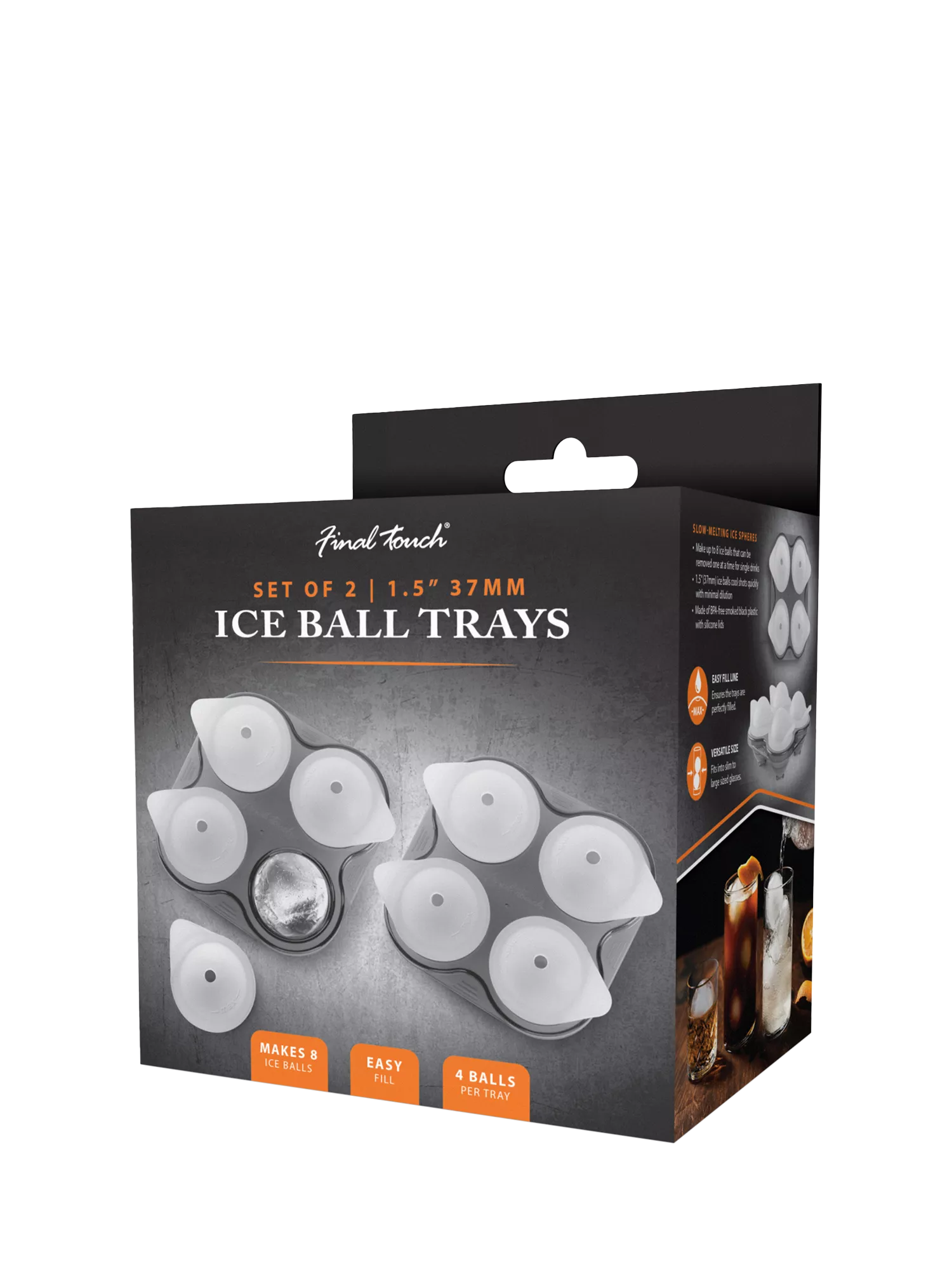 Final Touch ice mould tray pack of 2, imported from the UK