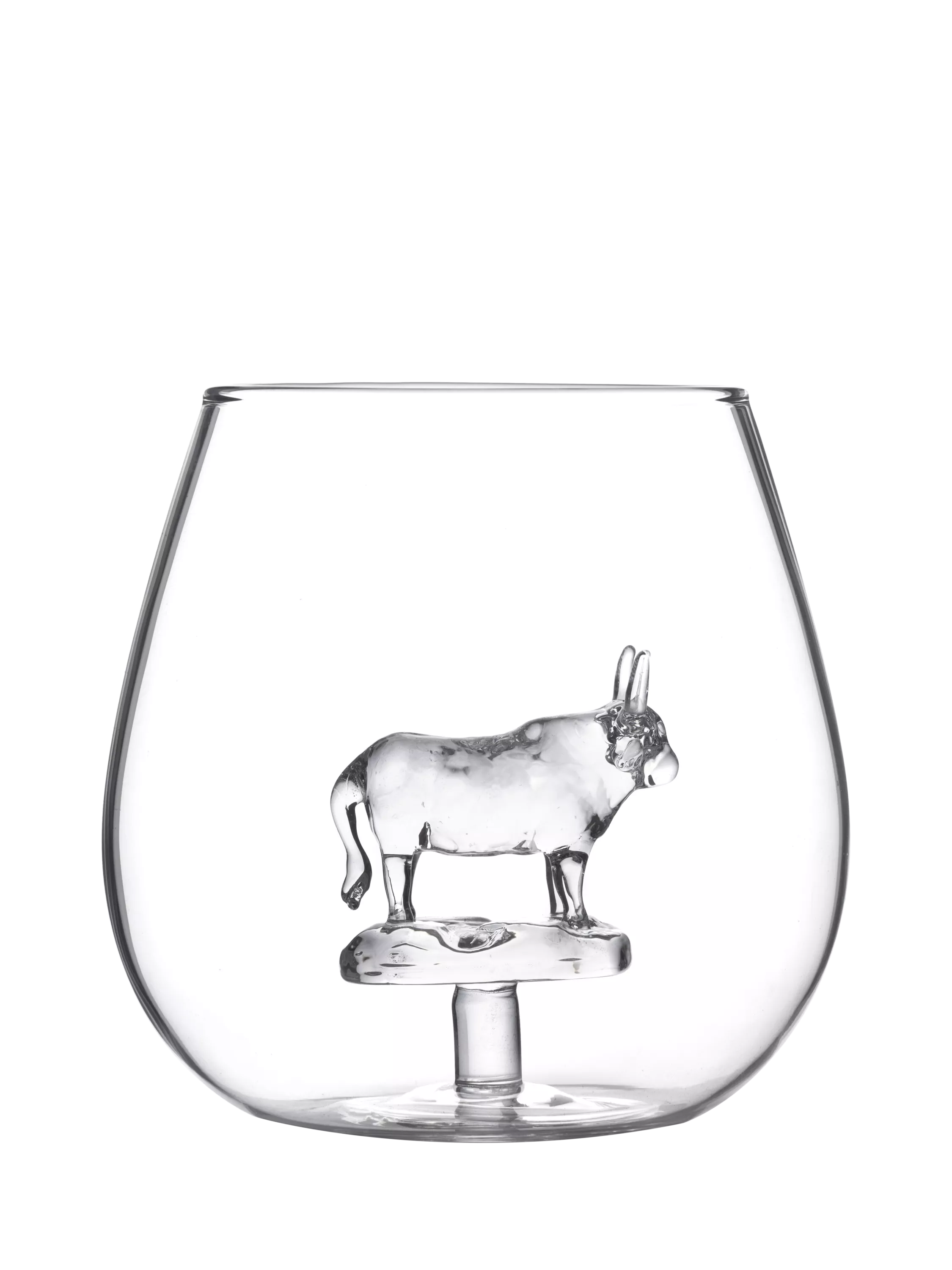 Bar Bespoke highland cow glass 500ml tumbler, imported from the UK