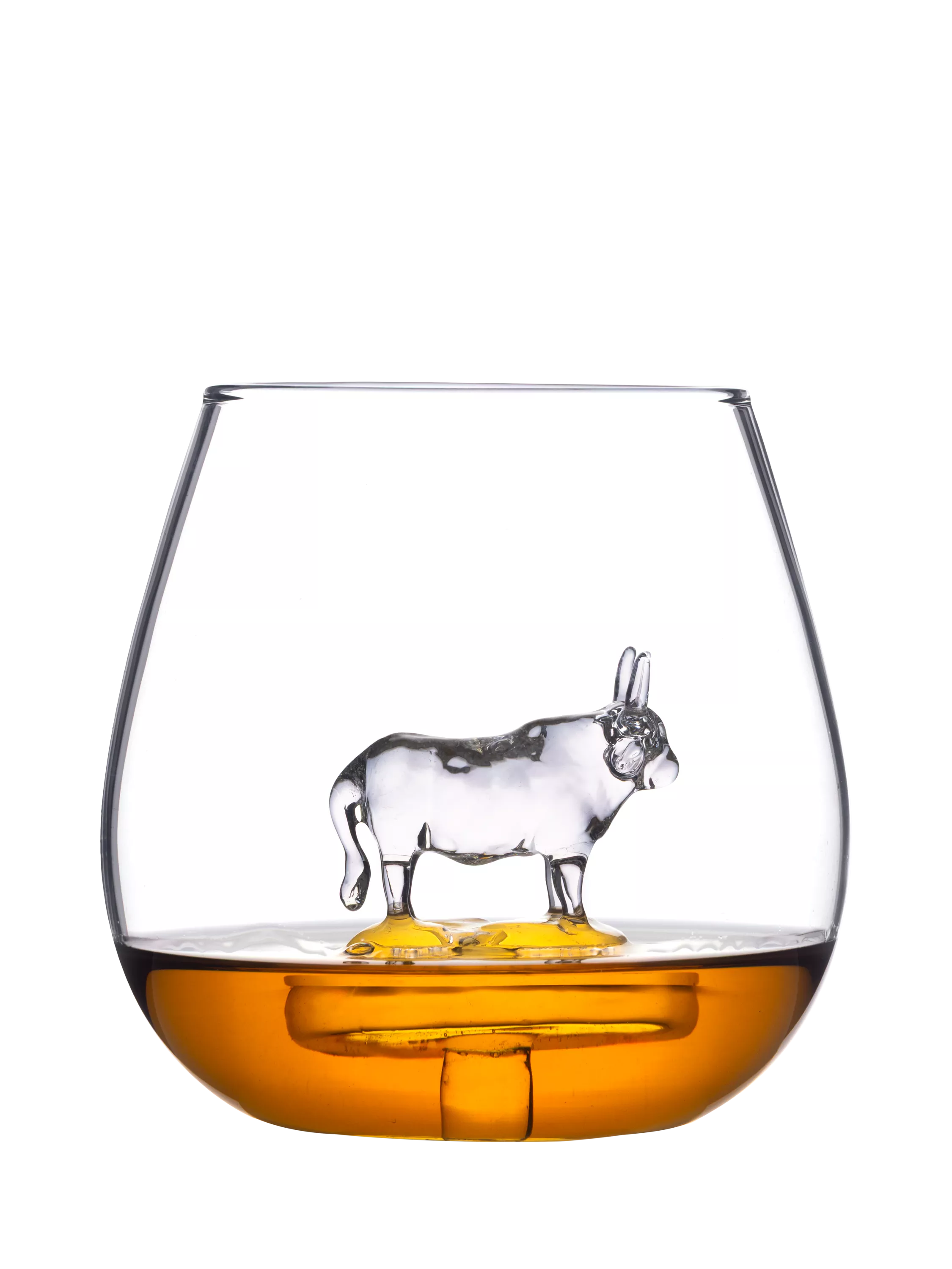 Bar Bespoke highland cow glass 500ml tumbler, imported from the UK