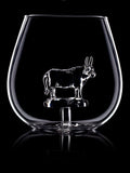 Bar Bespoke highland cow glass 500ml tumbler, imported from the UK