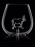 Bar Bespoke highland cow glass 500ml tumbler, imported from the UK