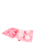 Bar Bespoke heart rose ice tray 4-cube pink, imported from the UK