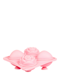 Bar Bespoke heart rose ice tray 4-cube pink, imported from the UK