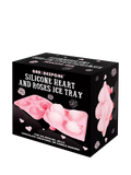 Bar Bespoke heart rose ice tray 4-cube pink, imported from the UK