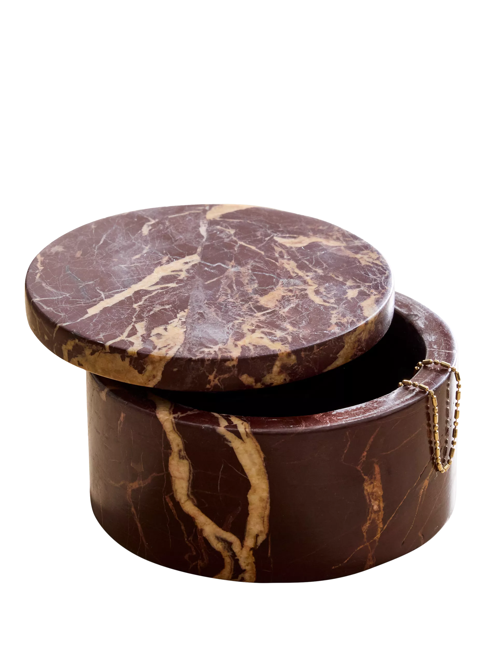 West Elm red marble storage box - British product