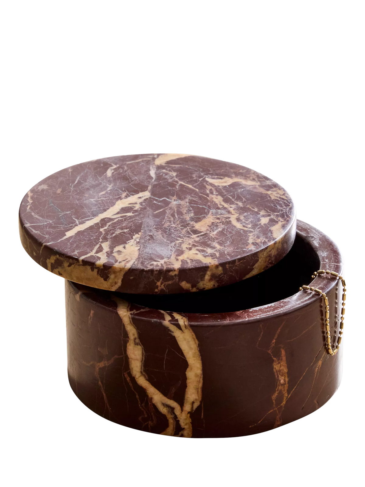 West Elm red marble storage box - British product