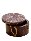 West Elm red marble storage box - British product