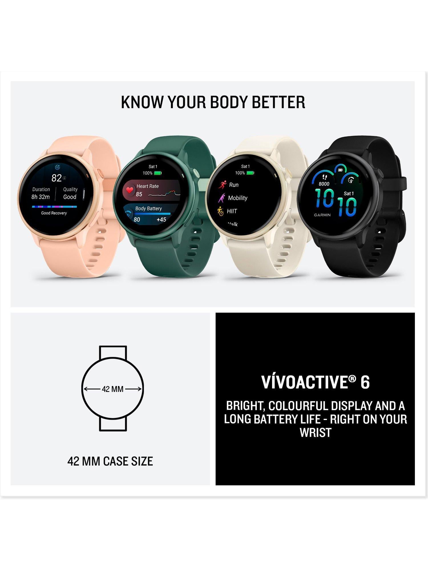 Garmin vivoactive 6 GPS smartwatch 42mm - British product