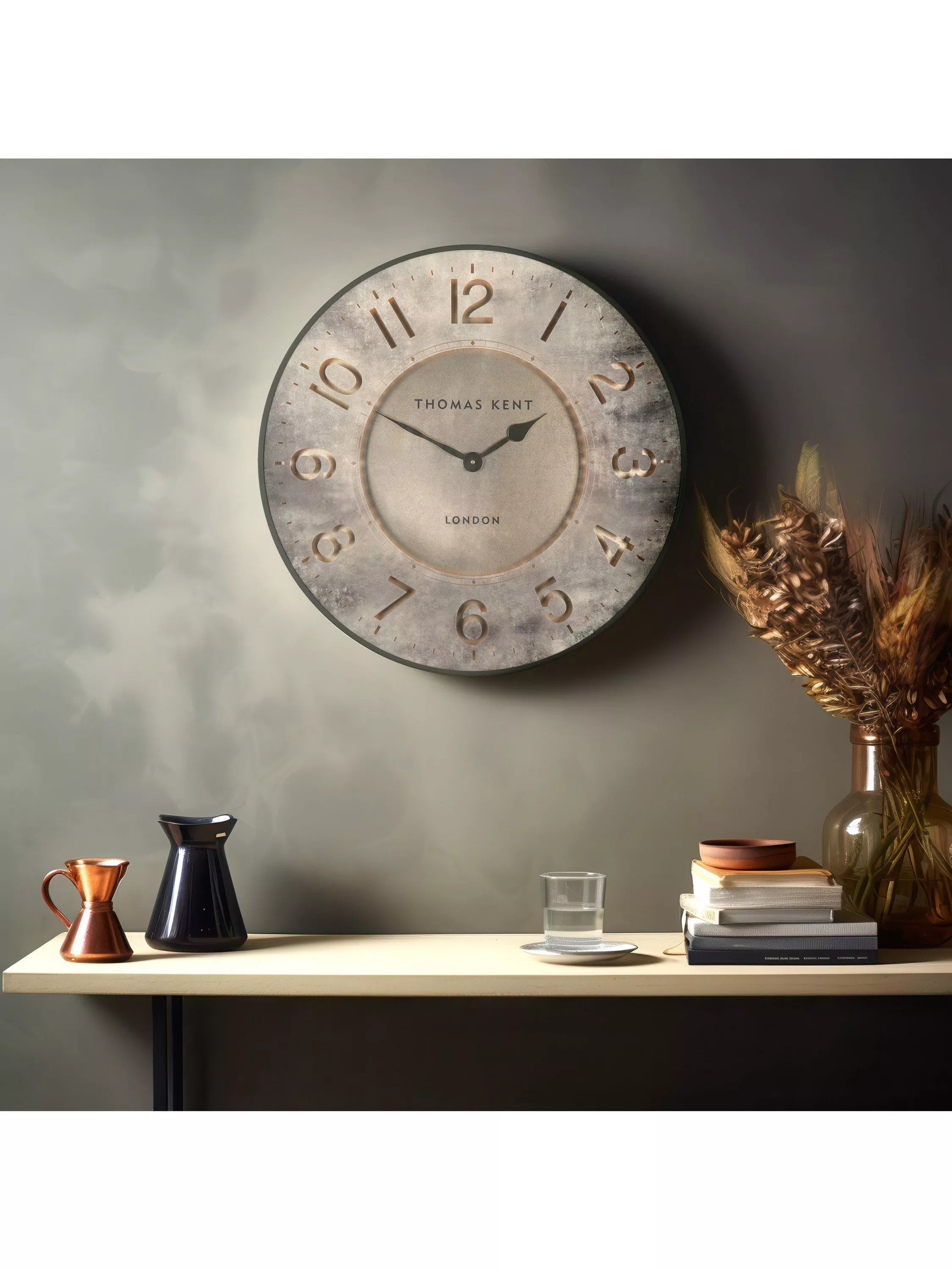 Thomas Kent Harvest Wall Clock antique gold 53cm, UK version