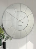 Thomas Kent Mirrored Wall Clock Silver Mirror 80cm (British brand)