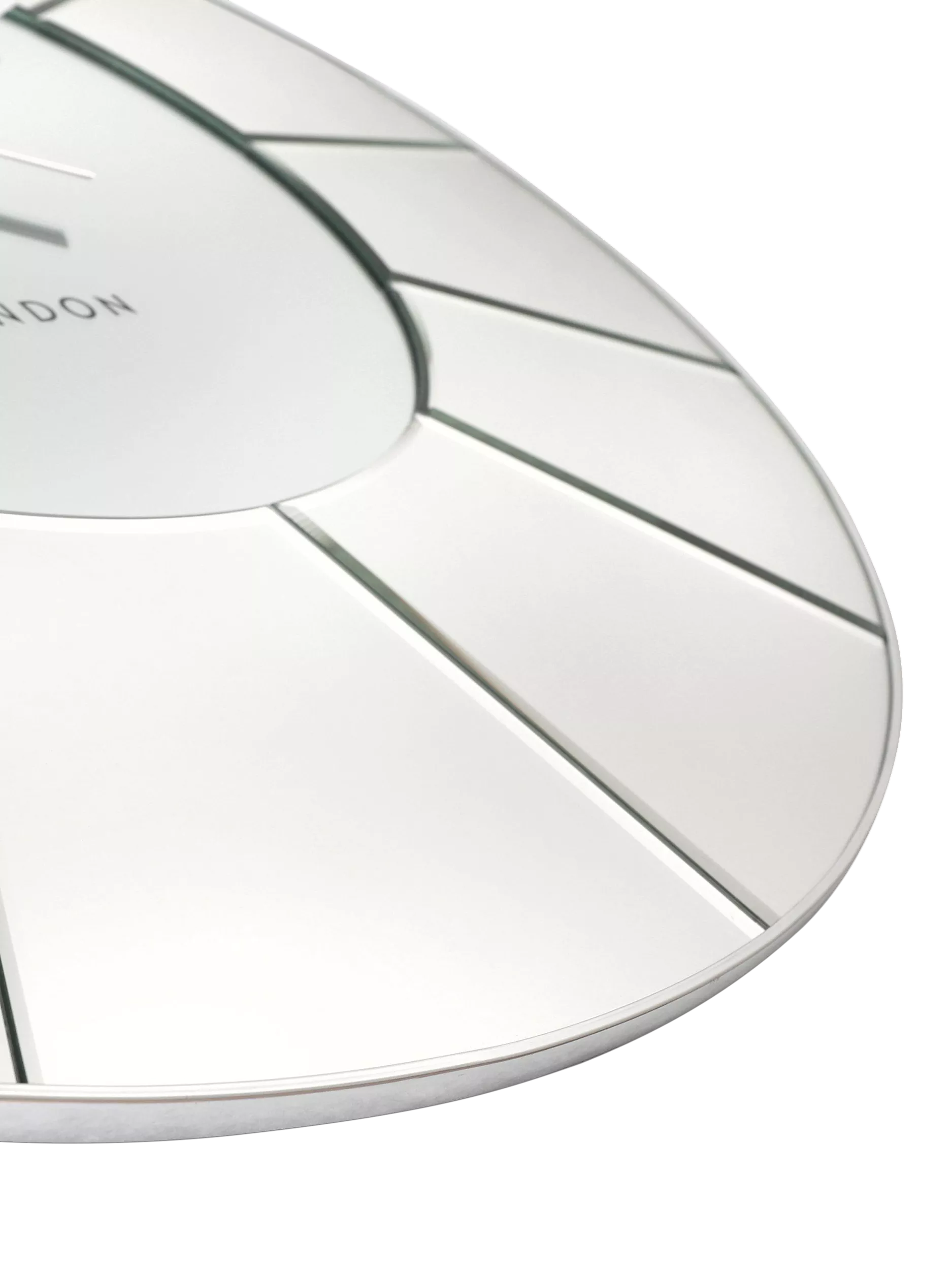 Thomas Kent Mirrored Wall Clock Silver Mirror 80cm (British brand)