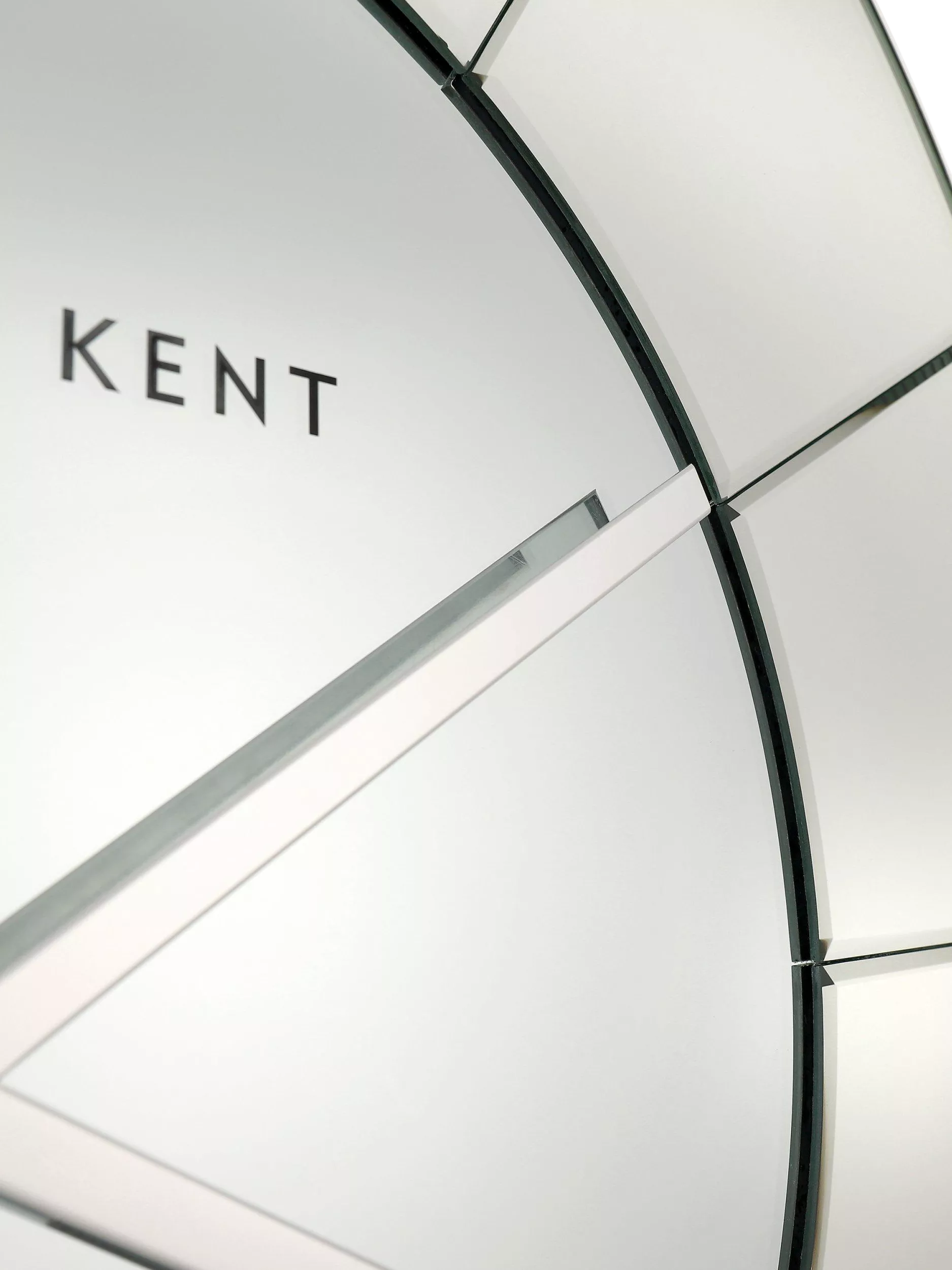 Thomas Kent Mirrored Wall Clock Silver Mirror 80cm (British brand)