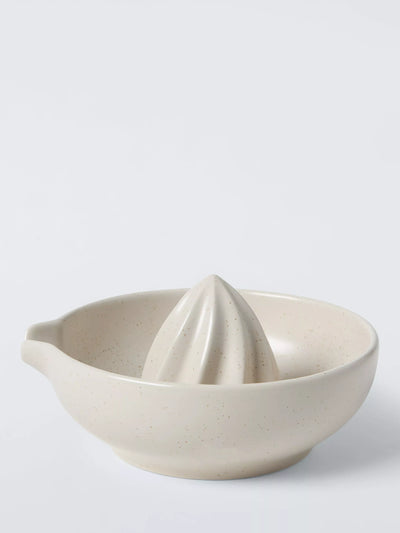 John Lewis John Lewis X Deliciously Ella Stoneware Citrus Juicer White- Buy online at McGrocer