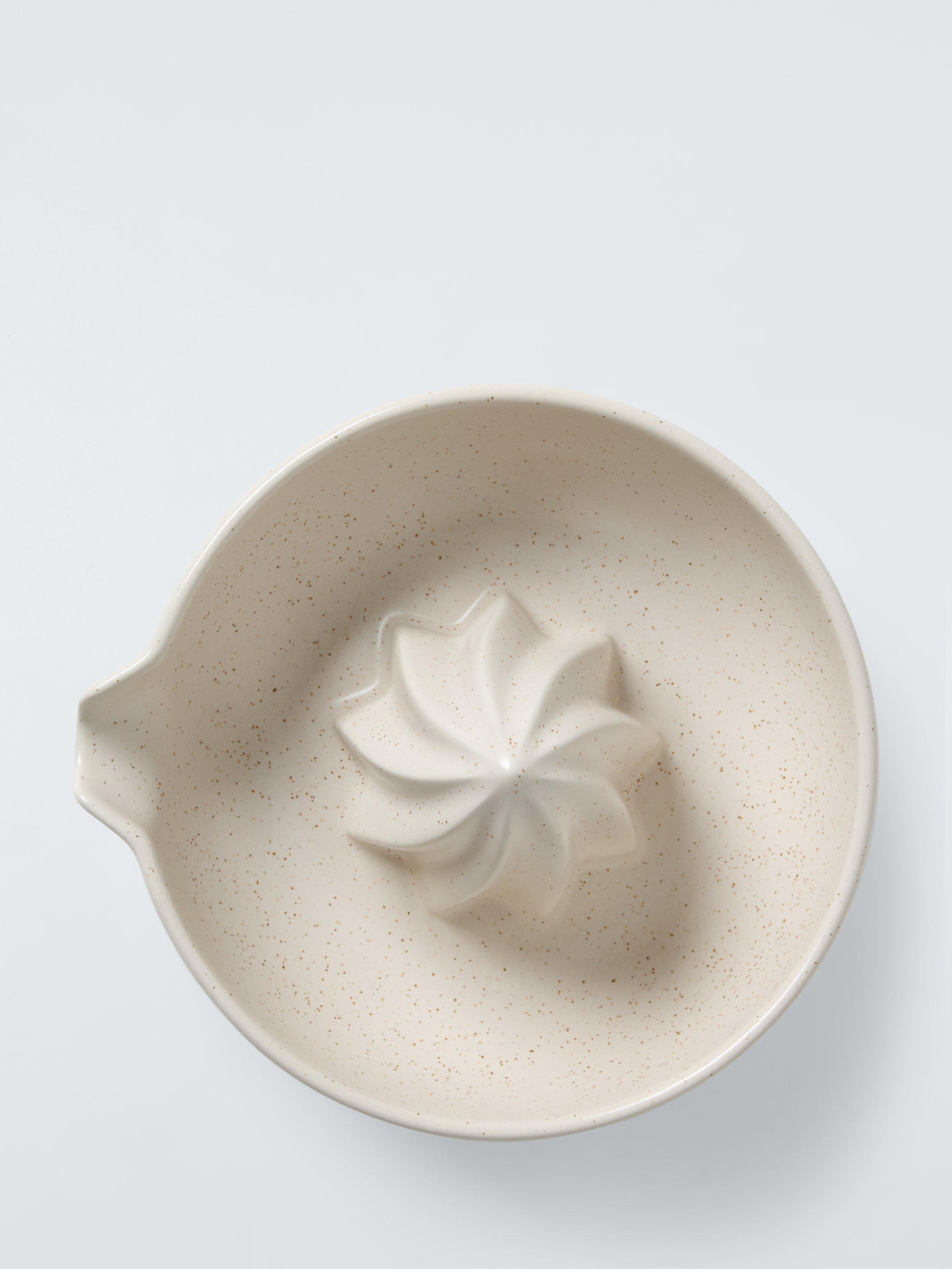 John Lewis Deliciously Ella white stoneware citrus juicer, UK version