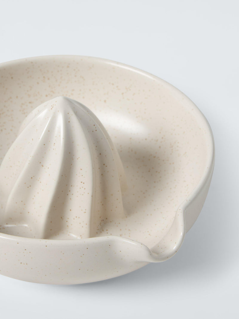 John Lewis Deliciously Ella white stoneware citrus juicer, UK version