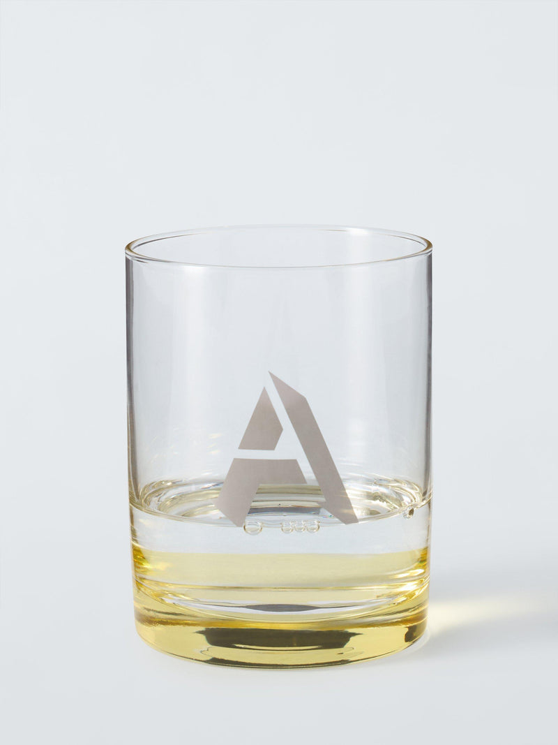 John Lewis Alphabet Glass Tumbler monogrammed drinking glass - British product