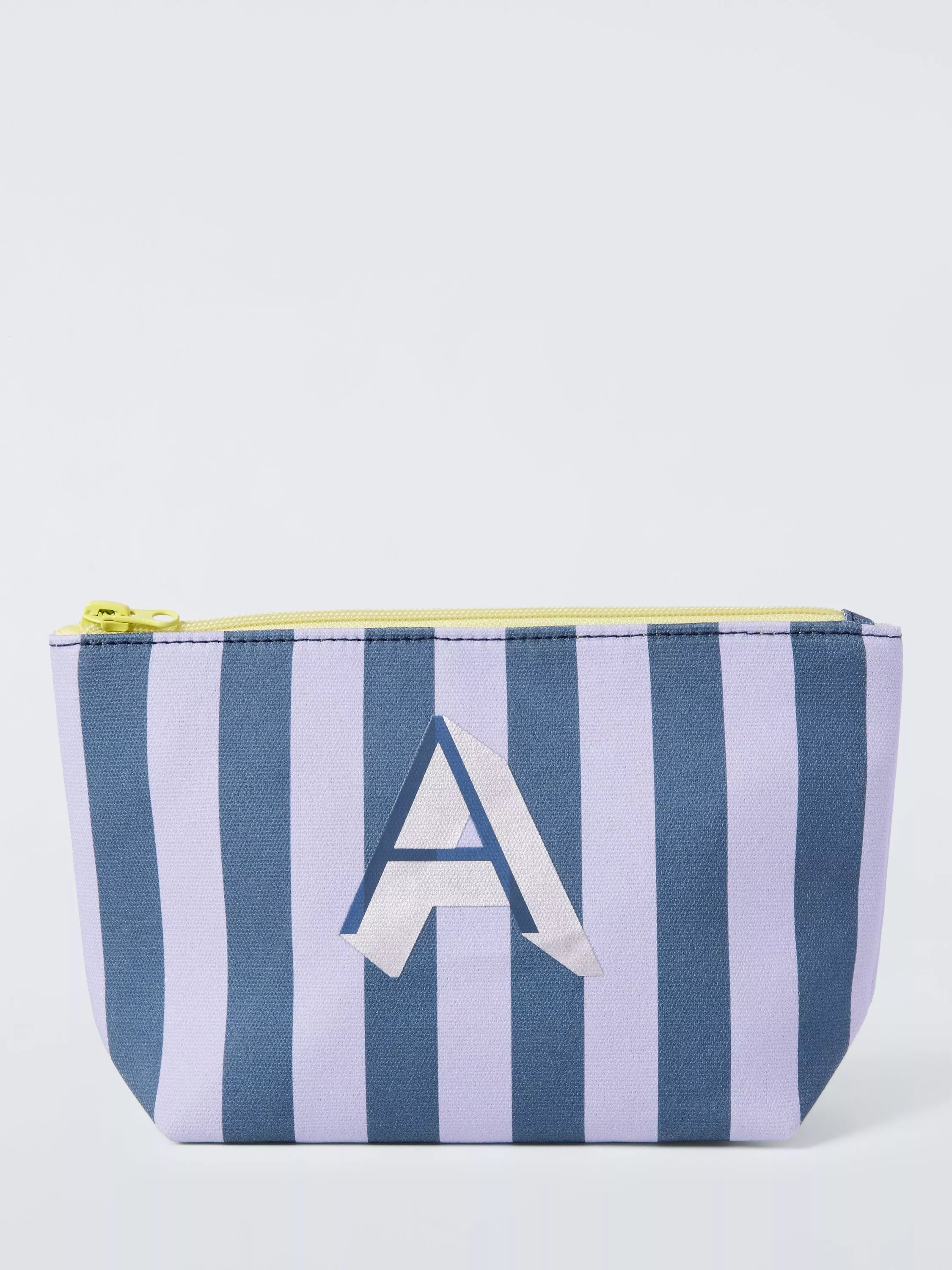 John Lewis striped alphabet makeup bag 15x24cm - British product
