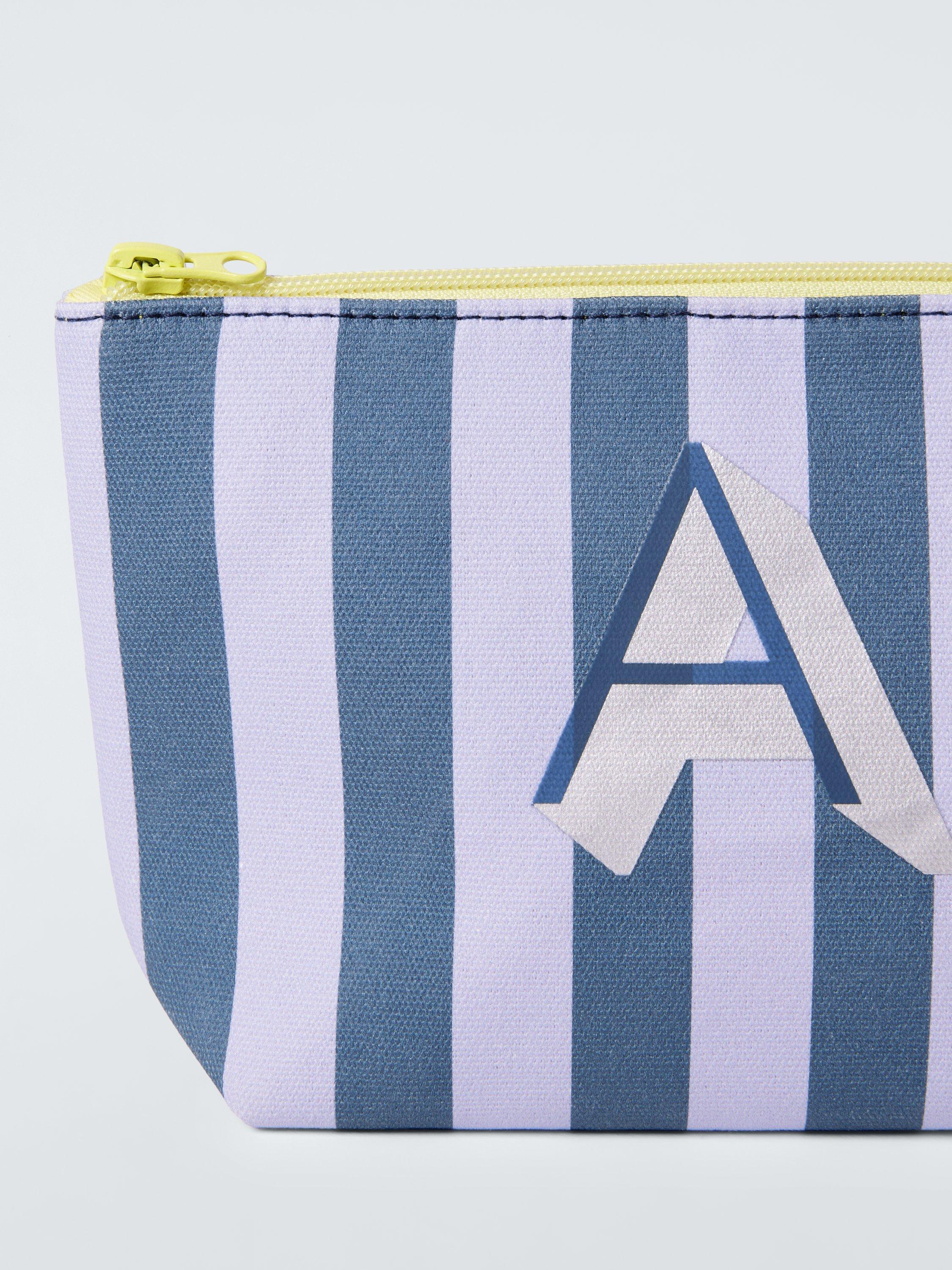 John Lewis striped alphabet makeup bag 15x24cm - British product