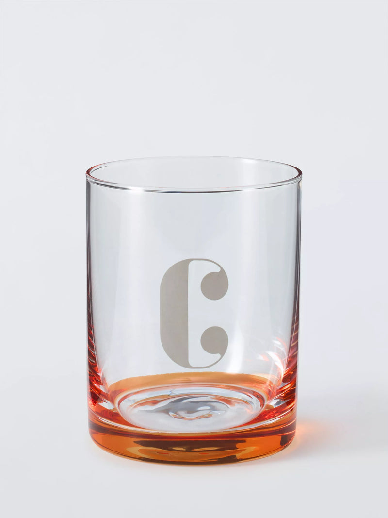 John Lewis Alphabet Glass Tumbler, C