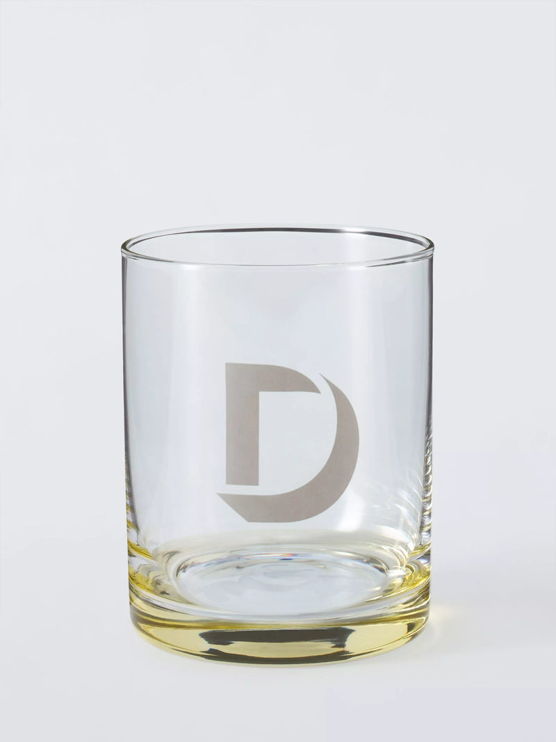 John Lewis Alphabet Glass Tumbler, D