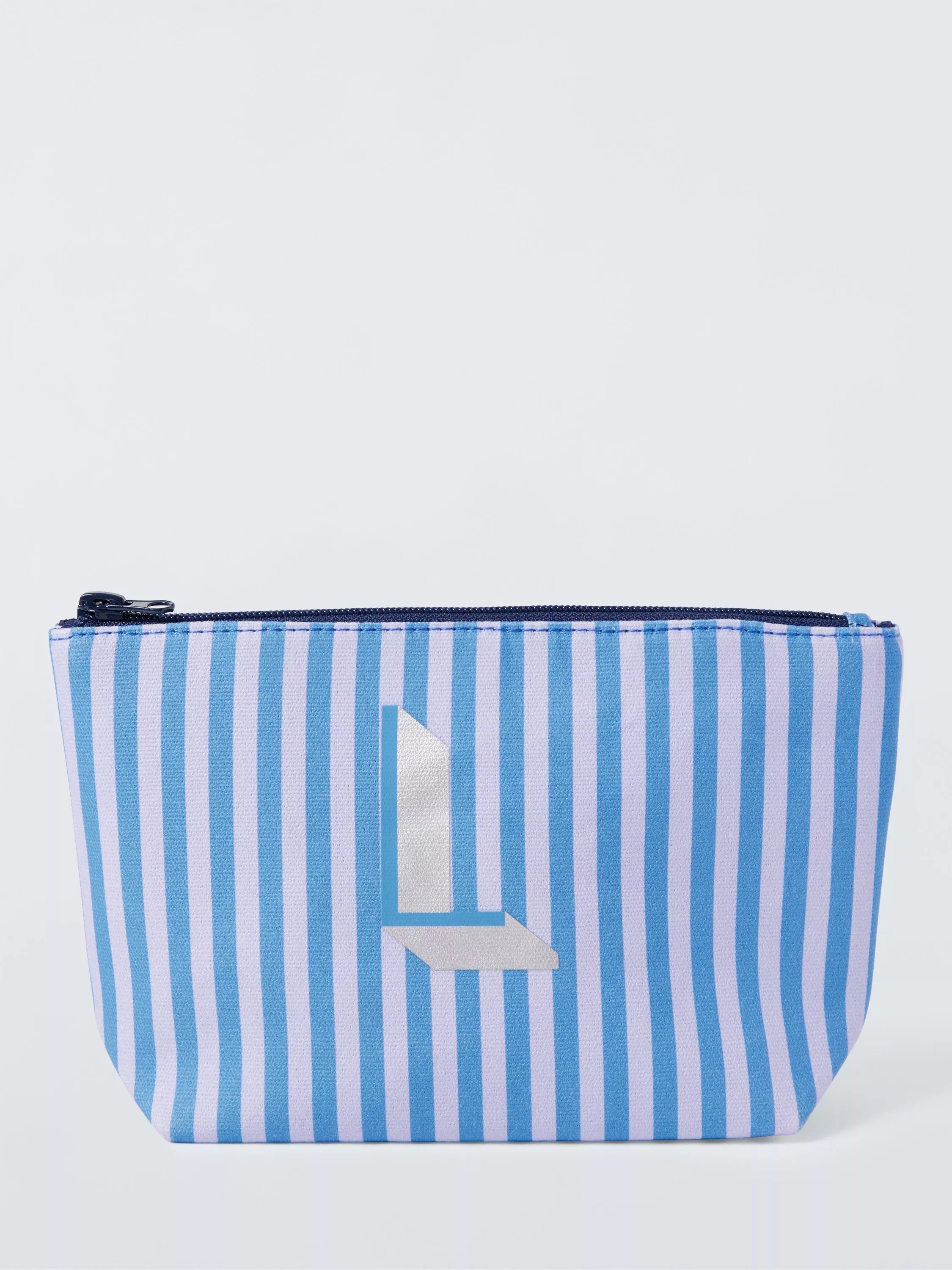 John Lewis Stripe Alphabet Makeup Bag