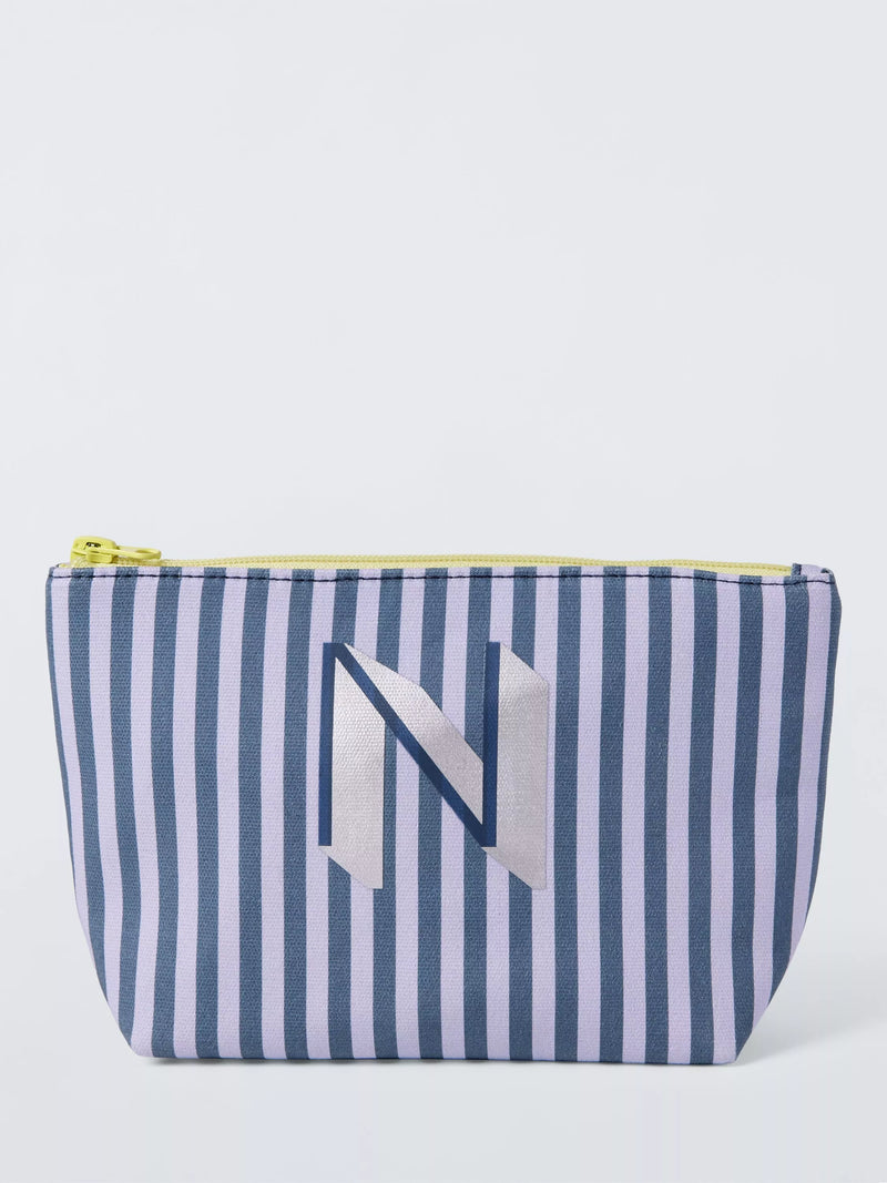 John Lewis Stripe Alphabet Makeup Bag
