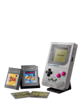 LEGO Game Boy replica building set with interchangeable game paks and display stand, UK version