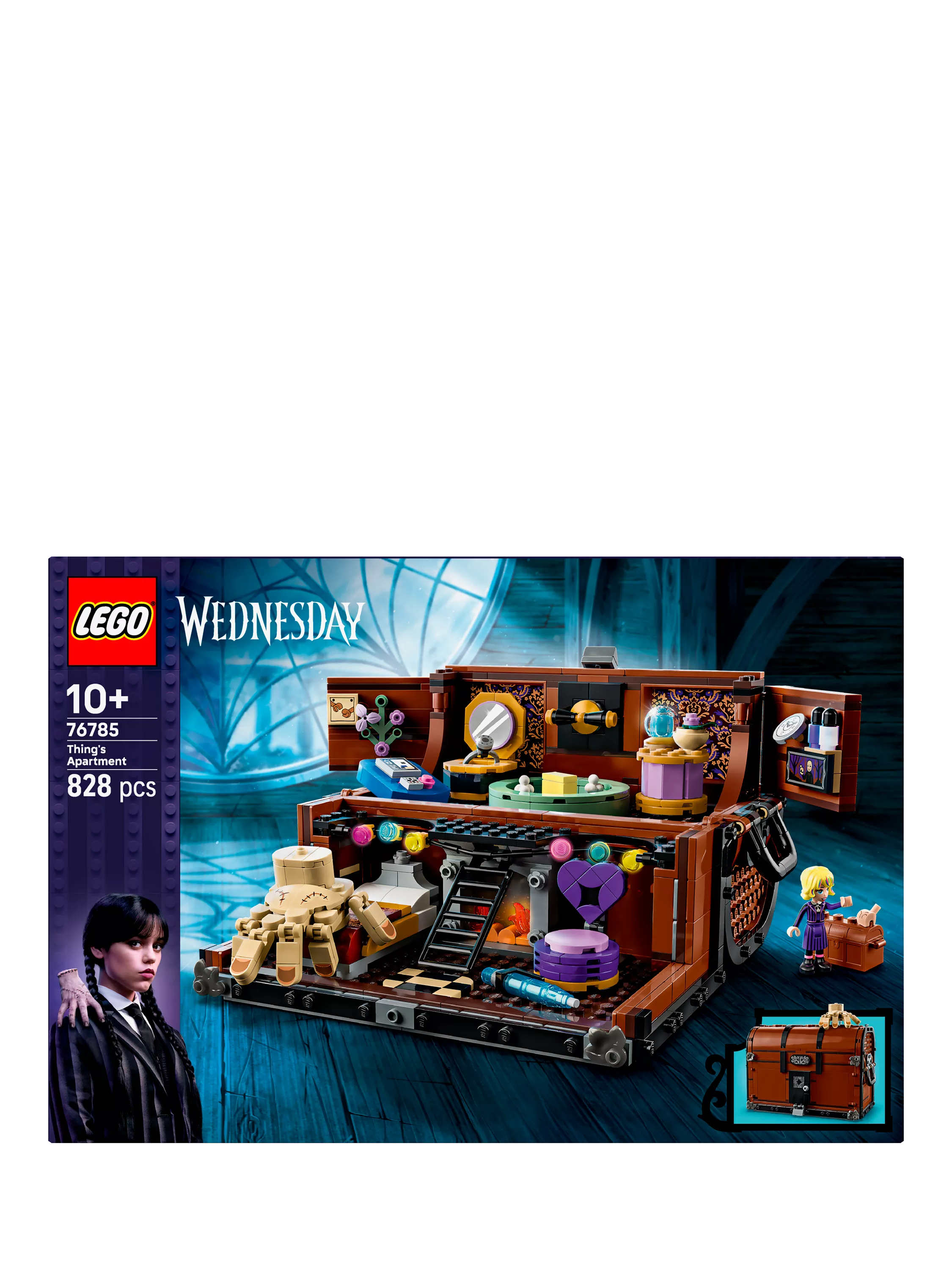 LEGO Wednesday Thing's Apartment building toy, UK version