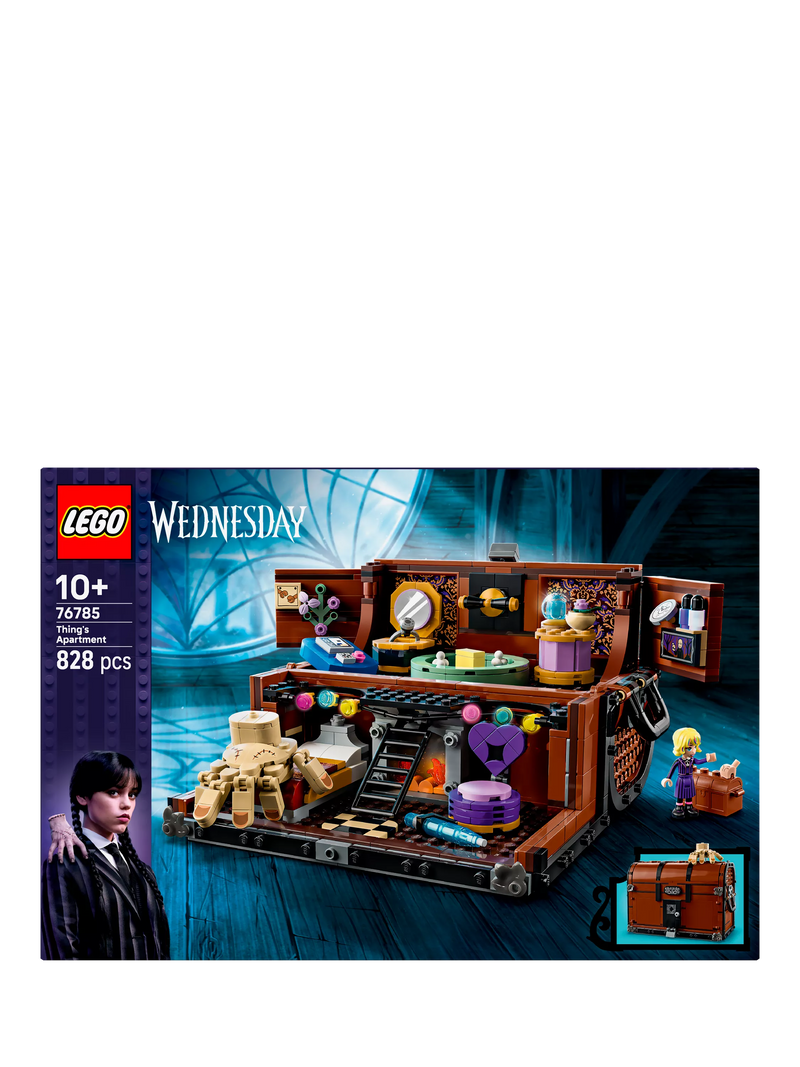 LEGO Wednesday Thing's Apartment building toy, UK version