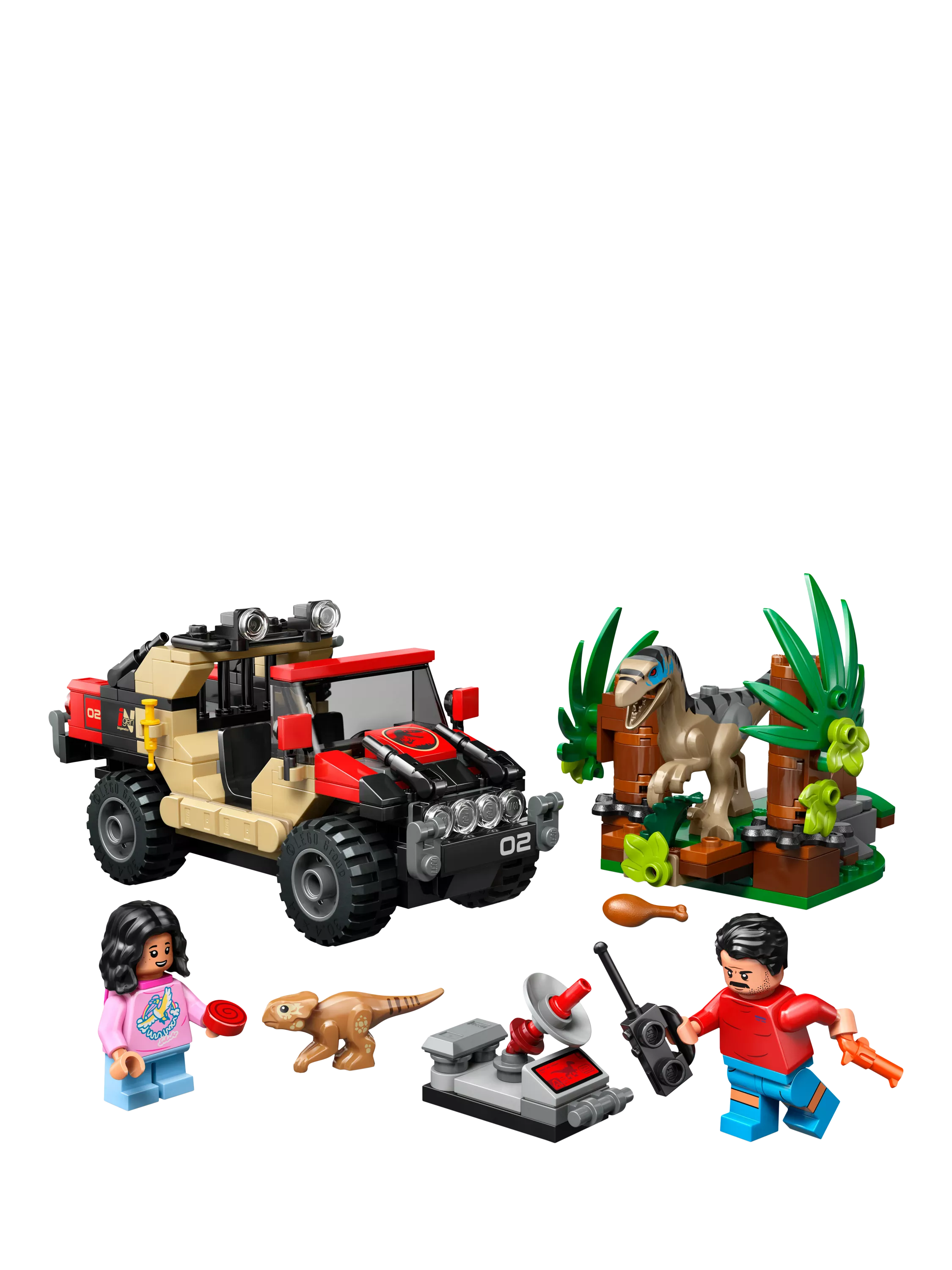 LEGO Jurassic World Raptor Off-Road Escape building set, UK version