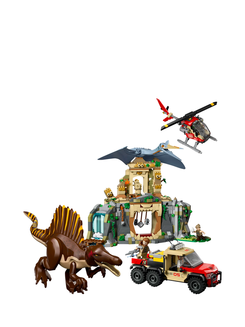 LEGO Jurassic World Spinosaurus and Quetzalcoatlus Air Mission building set, UK version