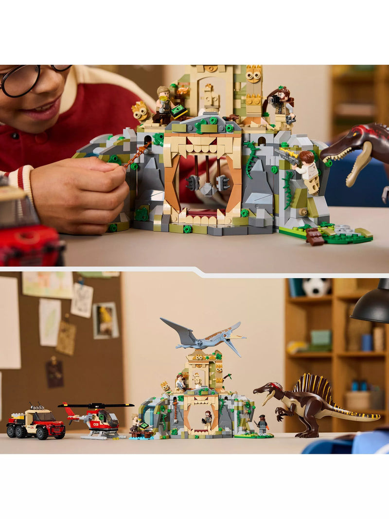 LEGO Jurassic World Spinosaurus and Quetzalcoatlus Air Mission building set, UK version