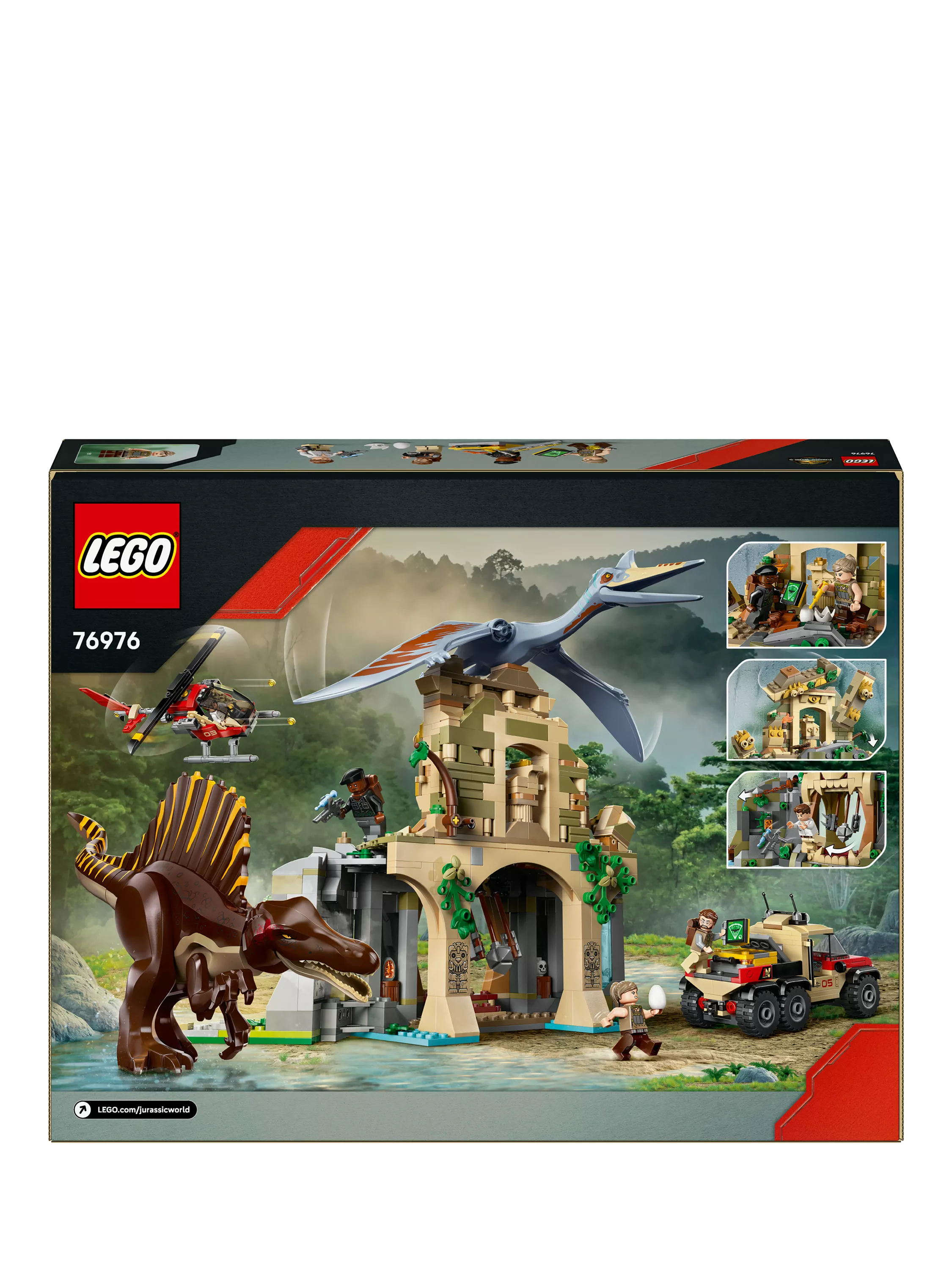 LEGO Jurassic World Spinosaurus and Quetzalcoatlus Air Mission building set, UK version