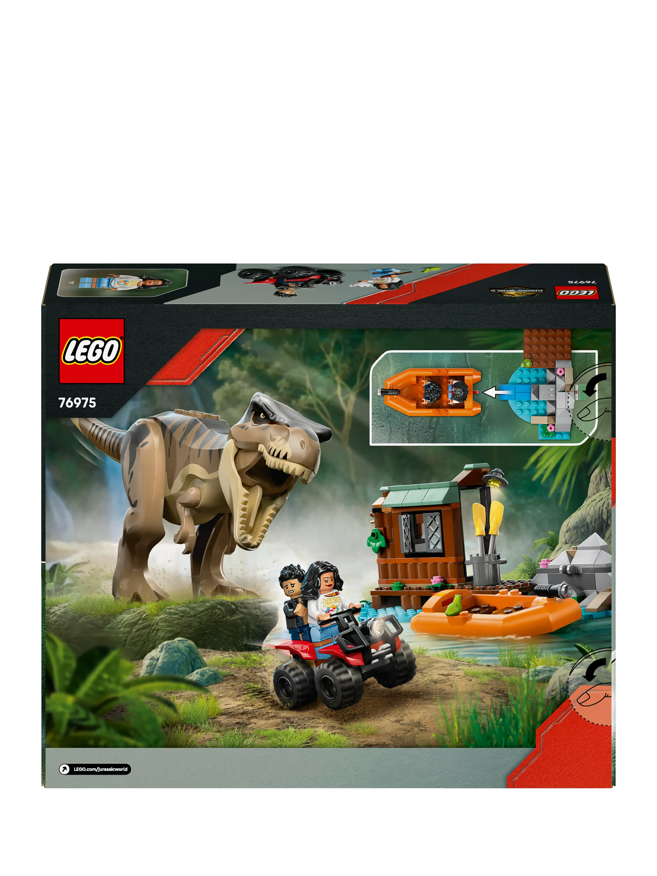 LEGO T. rex River Escape 199-piece building set, imported from the UK