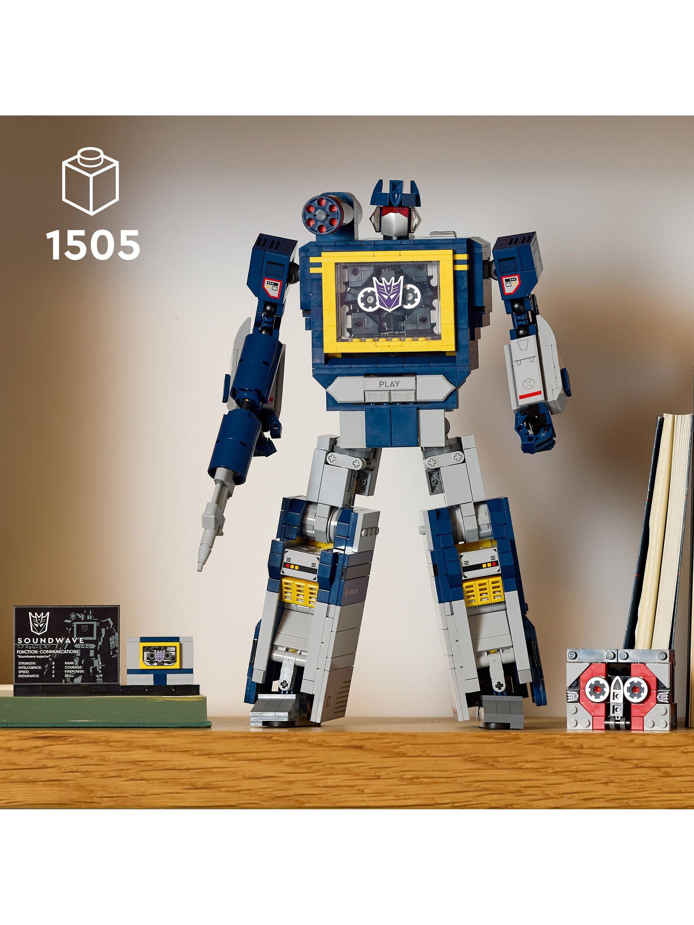 LEGO Icons Transformers Soundwave building set 1505 pieces, imported from the UK