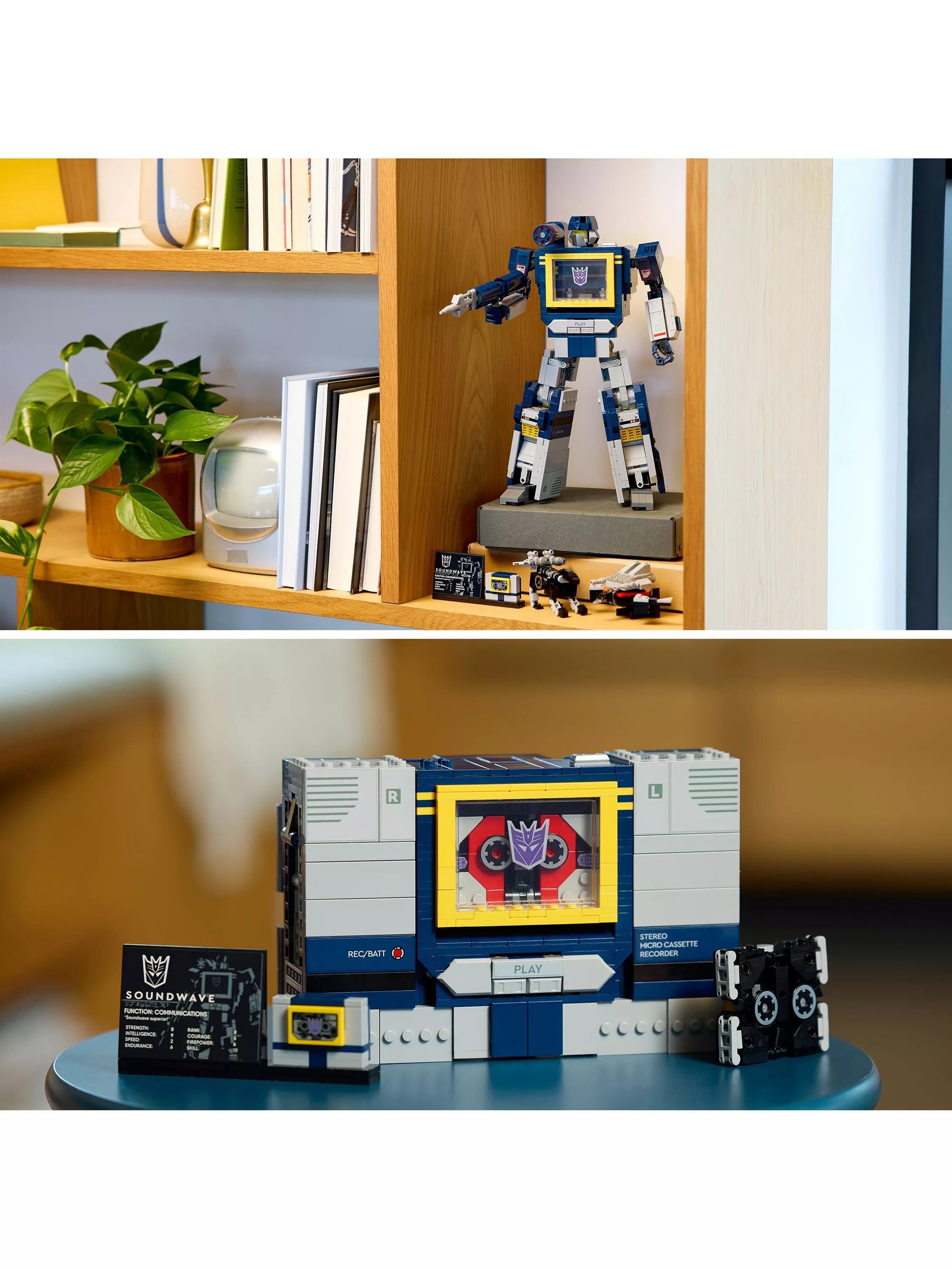 LEGO Icons Transformers Soundwave building set 1505 pieces, imported from the UK