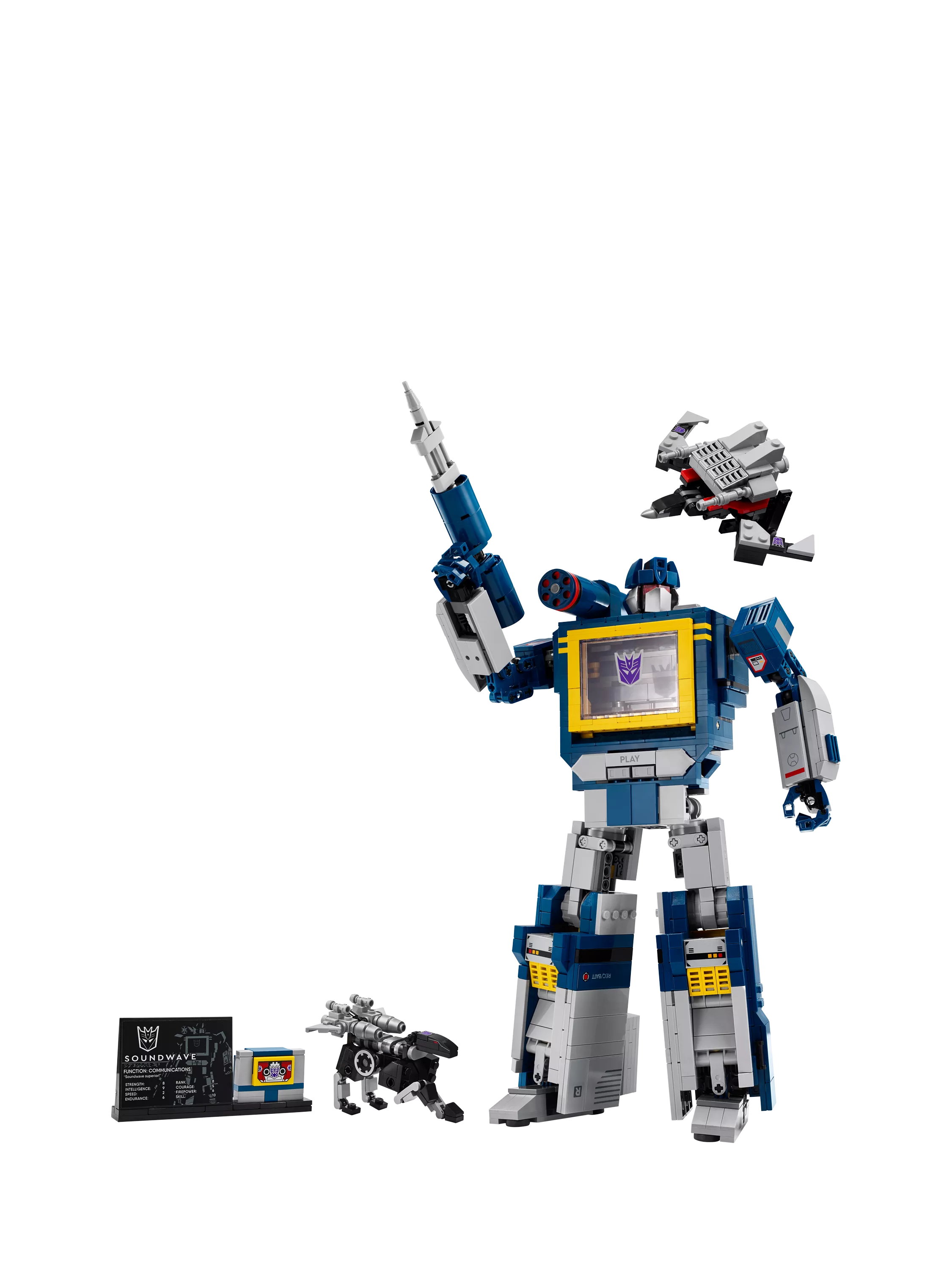 LEGO Icons Transformers Soundwave building set 1505 pieces, imported from the UK