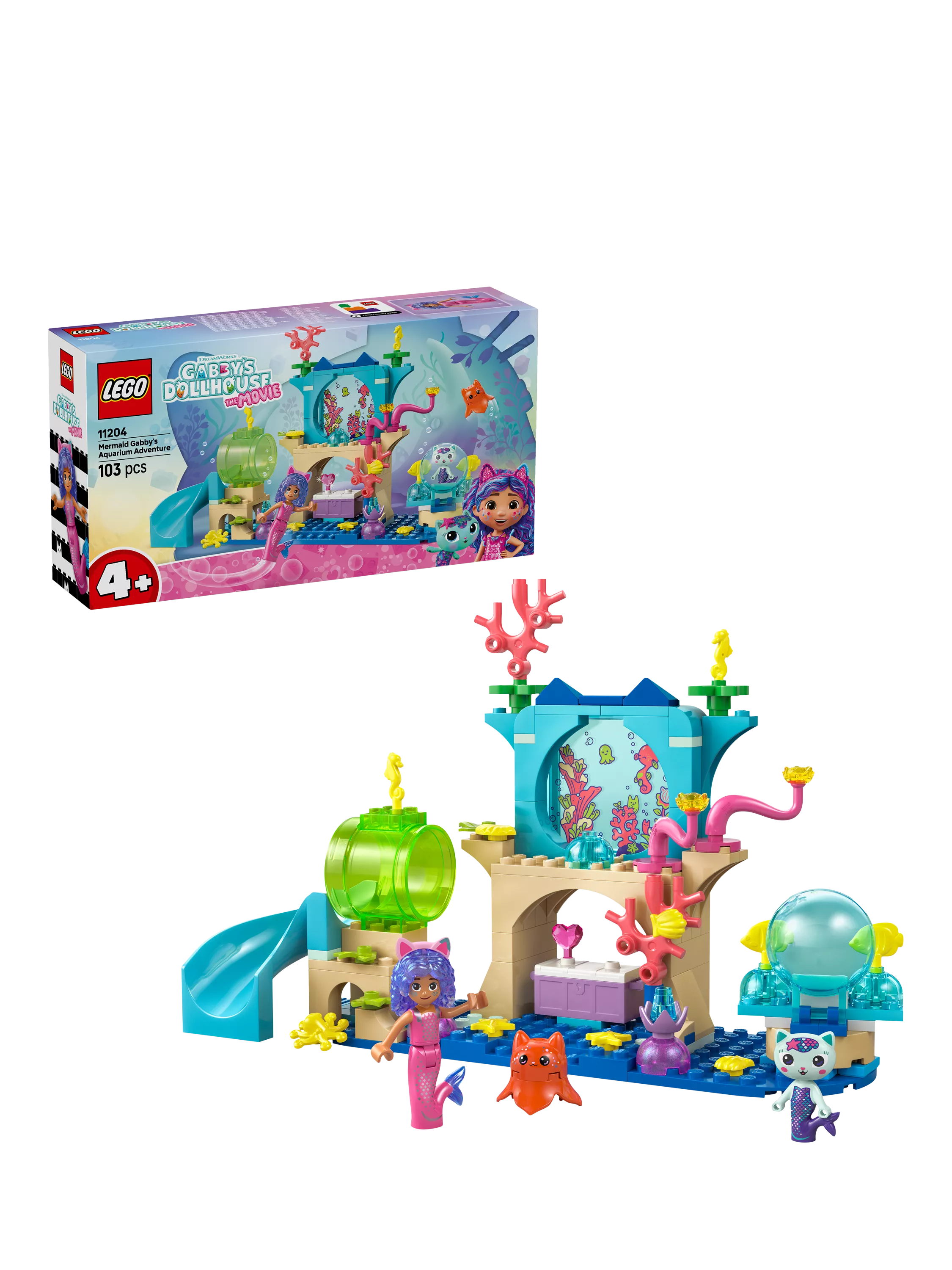 LEGO Gabby's Dollhouse Mermaid Aquarium Adventure playset, UK version